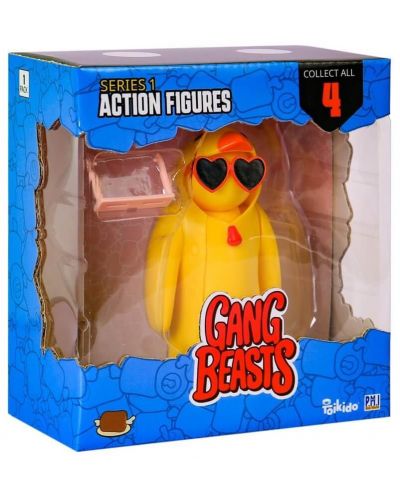 Figurină de acțiune P.M.I. Games: Gang Beasts - Yellow Chicken Kigurumi, 11 cm - 4