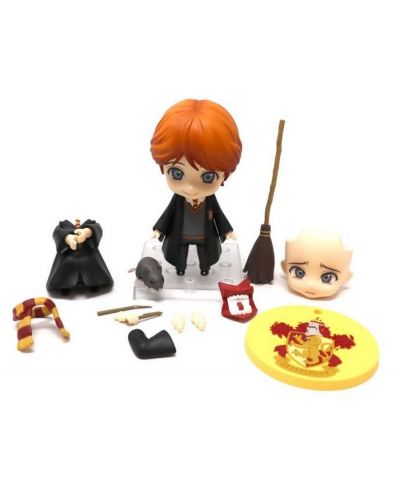 Figurina de actiune Good Smile Movies: Harry Potter - Ron Weasley & Scabbers (Nendoroid), 10 cm - 2