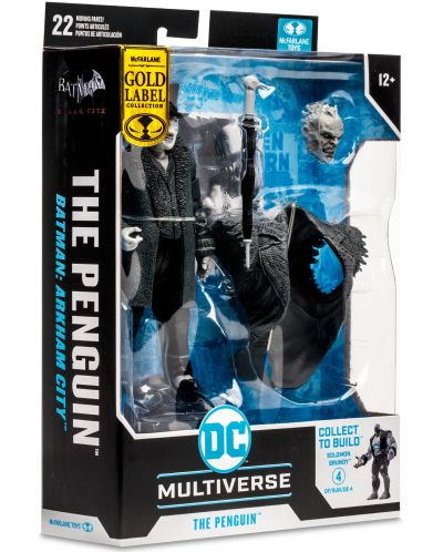 Figurină de acțiune McFarlane DC Comics: Multiverse - The Penguin (Arkham City) (Gold Label) (Build A Action Figure), 18 cm - 8