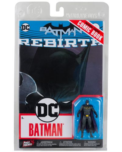 Figurină de acțiune McFarlane DC Comics: Batman - Batman (Rebirth) (Page Punchers), 8 cm - 7