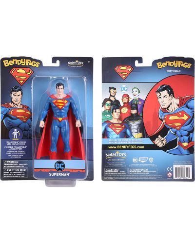 Figurina de actiune The Noble Collection DC Comics: Superman - Superman (Bendyfigs), 19 cm - 6