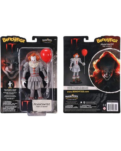 Figurina de actiune The Noble Collection Movies: IT - Pennywise (Bendyfigs), 19 cm - 2