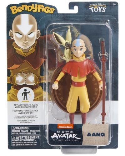 Figurină de acțiune The Noble Collection Animation: Avatar: The Last Airbender - Aang (Bendyfig), 18 cm - 7