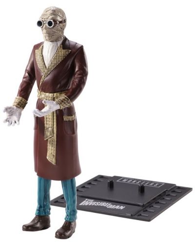 Figurina de actiune The Noble Collection Horror: Universal Monsters - Invisible Man (Bendyfigs), 19 cm - 1