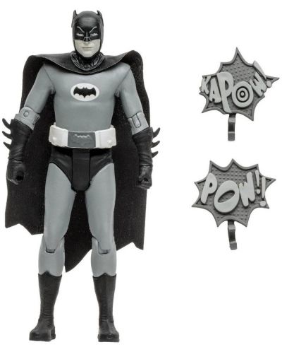 Figurină de acțiune McFarlane DC Comics: Batman - Batman '66 (Black & White TV Variant), 15 cm - 6