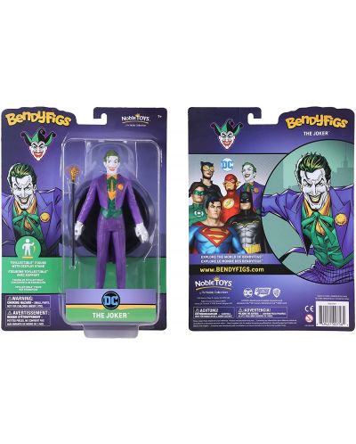 Figurina de actiune The Noble Collection DC Comics: Batman - The Joker (Bendyfigs), 19 cm - 5