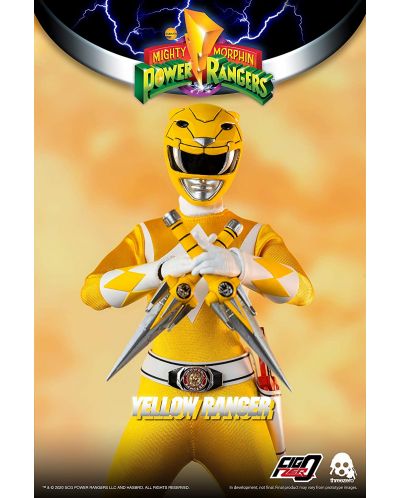 Figurina de actiune ThreeZero Television: Might Morphin Power Rangers - Yellow Ranger, 30 cm - 4