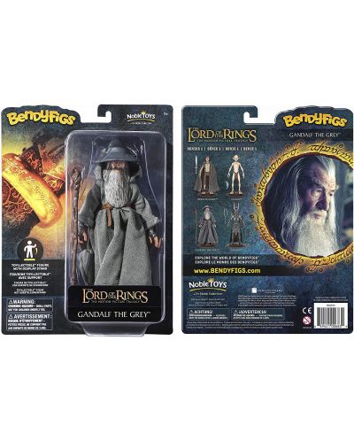 Figurina de actiune The Noble Collection Movies: The Lord of the Rings - Gandalf (Bendyfigs), 19 cm - 4