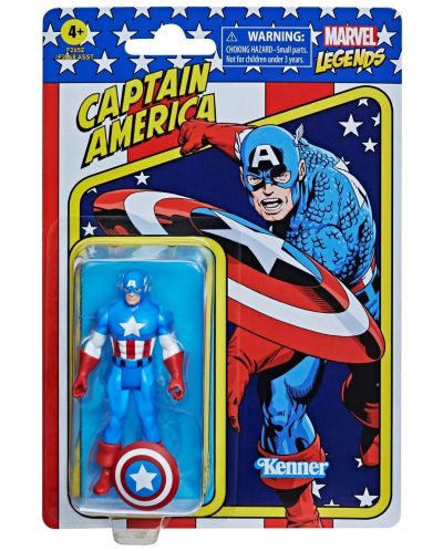 Hasbro Marvel: Captain America - Căpitanul America (Legendele Marvel) (Colecția Retro), 10 cm - 3