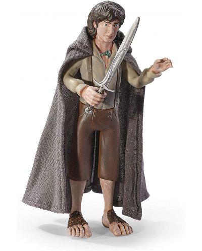 Figurina de actiune The Noble Collection Movies: The Lord of the Rings - Frodo Baggins (Bendyfigs), 19 cm - 1