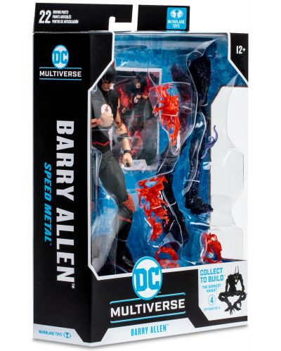 Figurină de acțiune McFarlane DC Comics: Multiverse - Barry Allen (Speed Metal) (Build A Action Figure), 18 cm - 8