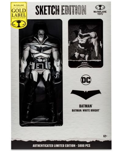 Figurina de actiune McFarlane DC Comics: Multiverse - Batman (Batman White Knight) (Sketch Edition) (Gold Label), 18 cm - 8