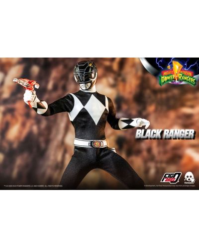 Figurina de actiune ThreeZero Television: Might Morphin Power Rangers - Black Ranger, 30 cm	 - 8