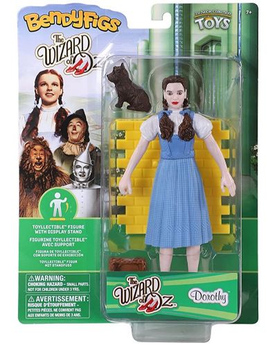 Figurină de acțiune The Noble Collection Movies: The Wizard of Oz - Dorothy (Bendyfigs), 19 cm - 7