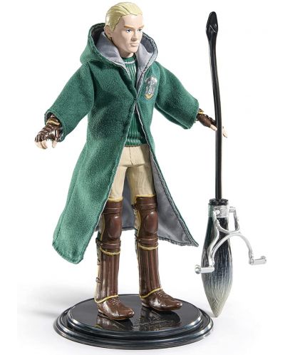 Figurină de acțiune The Noble Collection Movies: Harry Potter - Draco Malfoy (Quidditch) (Bendyfig), 19 cm - 2
