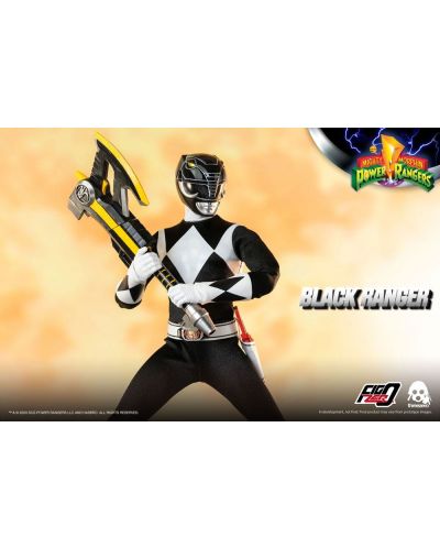 Figurina de actiune ThreeZero Television: Might Morphin Power Rangers - Black Ranger, 30 cm	 - 6