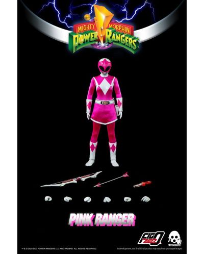 Figurina de actiune ThreeZero Television: Might Morphin Power Rangers - Pink Ranger, 30 cm	 - 7
