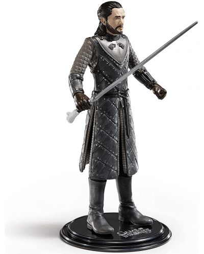 Figurină de acțiune The Noble Collection Television: Game of Thrones - Jon Snow (Bendyfigs), 18 cm - 3