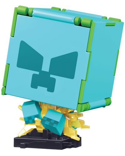 Figurină de acțiune Mattel Games: Minecraft - Creeper & Charged Creeper (Flippin Figs) - 5