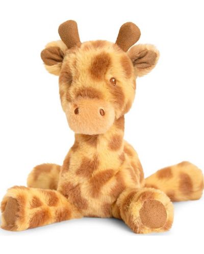 Jucarie ecologica de plus Keel Toys - Girafa asezata, 17 cm - 1