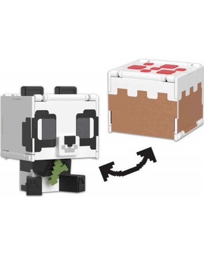 Figurină de acțiune Mattel Games: Minecraft - Panda & Cake (Flippin Figs) - 4