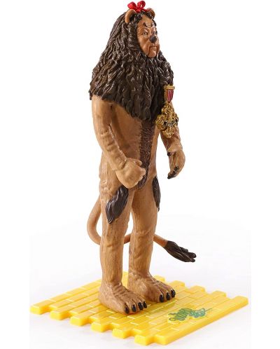 Figurină de acțiune The Noble Collection Movies: The Wizard of Oz - Cowardly Lion (Bendyfigs), 19 cm - 3