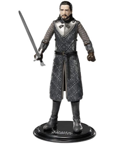 Figurină de acțiune The Noble Collection Television: Game of Thrones - Jon Snow (Bendyfigs), 18 cm - 5