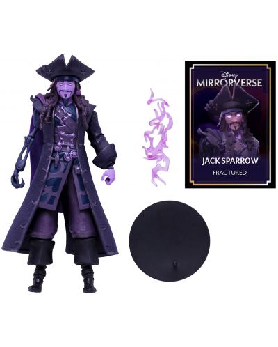 Figurină de acțiune McFarlane Disney: Mirrorverse - Jack Sparrow (Fractured) (Gold Label Series), 18 cm - 7