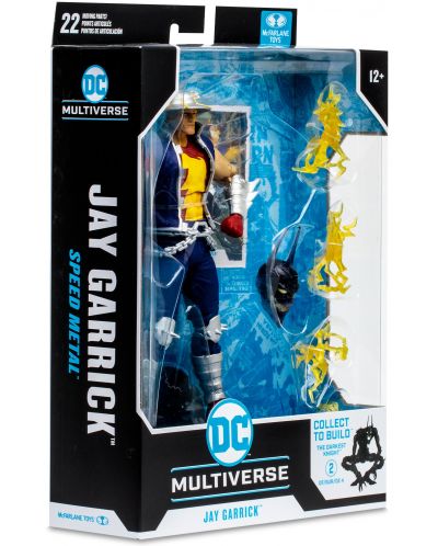 Figurină de acțiune McFarlane DC Comics: Multiverse - Jay Garrick (Speed Metal) (Build A Action Figure), 18 cm - 8