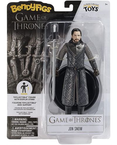 Figurină de acțiune The Noble Collection Television: Game of Thrones - Jon Snow (Bendyfigs), 18 cm - 8