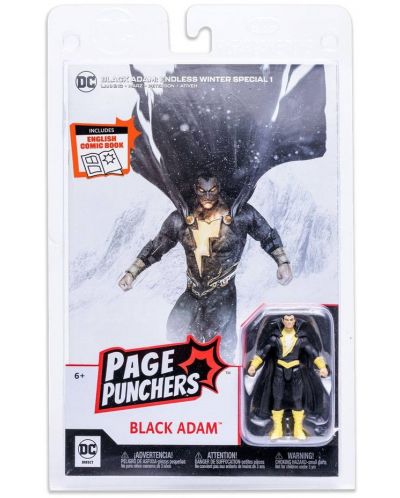Figurină de acțiune McFarlane DC Comics: Black Adam - Black Adam (Endless Winter) (Page Punchers), 8 cm - 6
