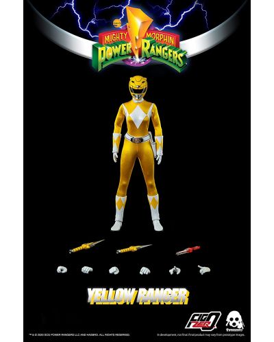 Figurina de actiune ThreeZero Television: Might Morphin Power Rangers - Yellow Ranger, 30 cm - 6