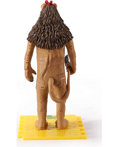 Figurină de acțiune The Noble Collection Movies: The Wizard of Oz - Cowardly Lion (Bendyfigs), 19 cm - 5