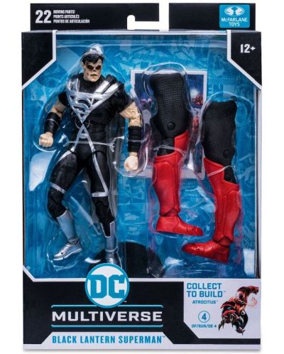 Figurină de acțiune McFarlane DC Comics: Multiverse - Black Lantern Superman (Blackest Night) (Build A Figure), 18 cm - 8