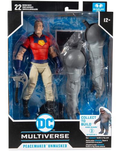 Figurina de actiune MCFarlane DC Comics: Suicide Squad - Peacemaker (Unmasked) (Build A Figure), 18 cm - 5