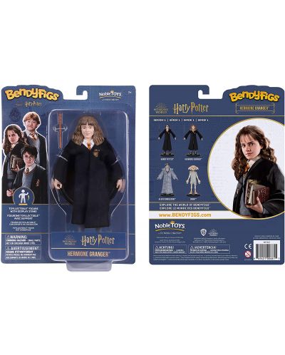 Figurina de actiune The Noble Collection Movies: Harry Potter - Hermione Granger (Bendyfigs), 19 cm - 4