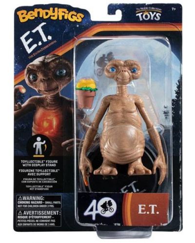 Figura de actiune The Noble Collection Movies: E.T. the Extra-Terrestrial - E.T. (Bendyfigs), 14 cm - 3