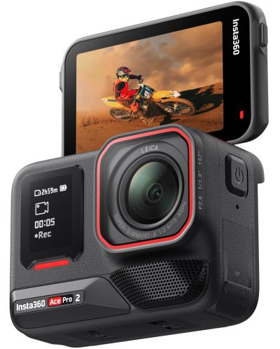 Cameră de acțiune Insta360 - Ace Pro 2, 8K, 50MPx, negru | Ozone.ro