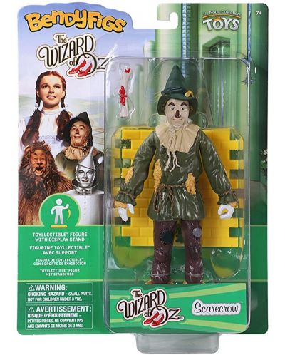 Figurină de acțiune The Noble Collection Movies: The Wizard of Oz - Scarecrow (Bendyfigs), 19 cm - 7