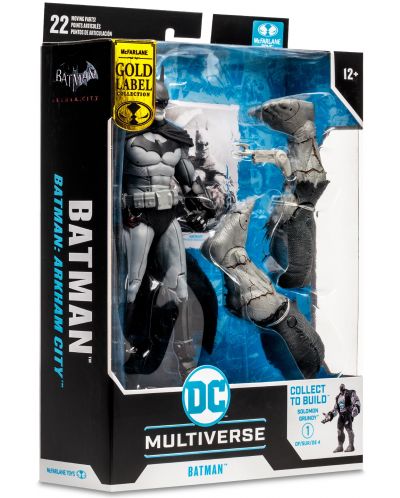 Figurină de acțiune McFarlane DC Comics: Multiverse - Batman (Arkham City) (Gold Label) (Build A Action Figure), 18 cm - 8