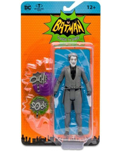 Figurină de acțiune McFarlane DC Comics: Batman - The Joker '66 (Black & White TV Variant), 15 cm - 8