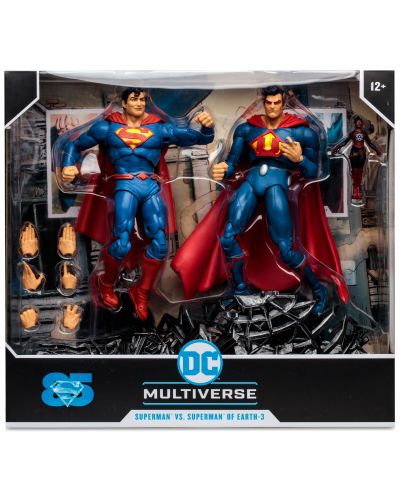 Figurină de acțiune McFarlane DC Comics: Multiverse - Superman vs Superman of Earth-3 (Gold Label), 18 cm - 10