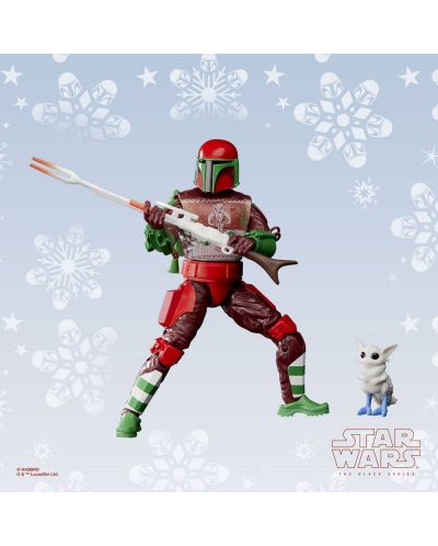 Figurină de acțiune Hasbro Movies: Star Wars - Mandalorian Warrior (Holiday Edition) (Black Series), 15 cm - 6
