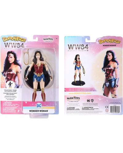 Figurina de actiune The Noble Collection DC Comics: Wonder Woman - WW84 (Bendyfigs), 19 cm - 6