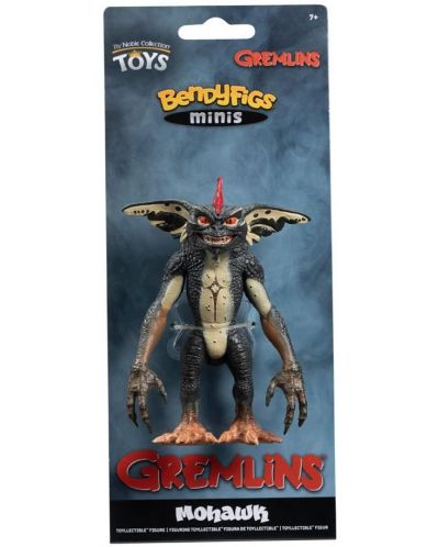 Figurina de actiune The Noble Collection Movies: Gremlins - Mohawk (Bendyfigs), 11 cm - 2