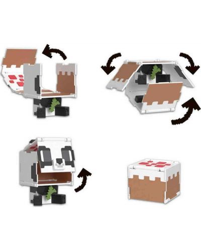 Figurină de acțiune Mattel Games: Minecraft - Panda & Cake (Flippin Figs) - 3