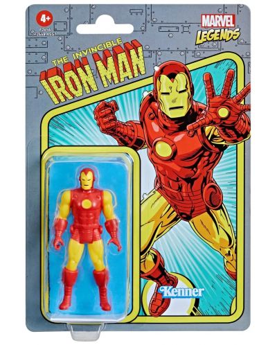 Hasbro Marvel: Iron Man - Iron Man (Legendele Marvel) (Colecția Retro), 10 cm - 2