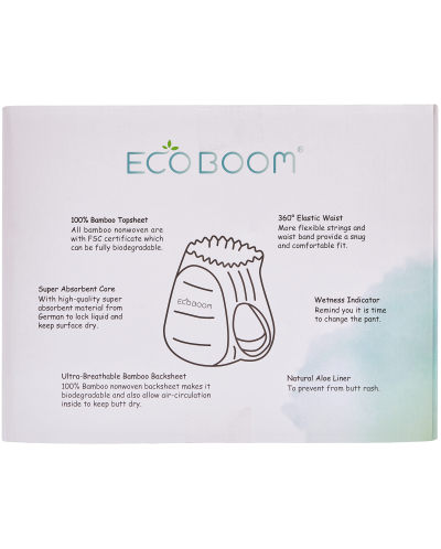 Scutece ecologice din bambus biodegradabile Eco Boom - 3, 80 buc - 2