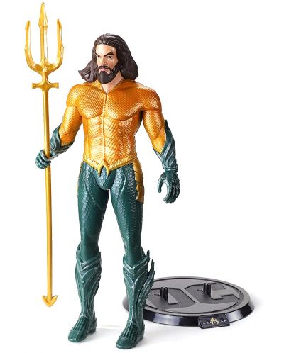 Figurina de actiune The Noble Collection DC Comics: Aquaman - Aquaman (Bendyfigs), 19 cm - 1