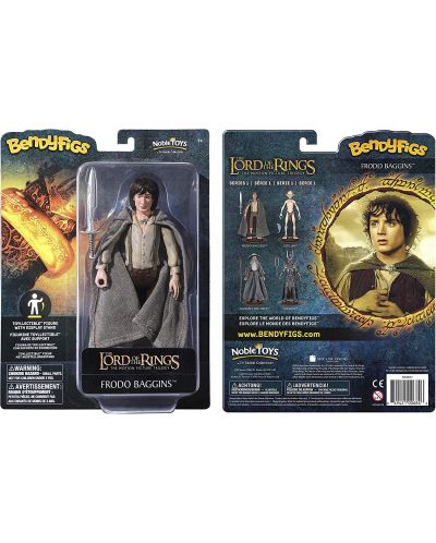 Figurina de actiune The Noble Collection Movies: The Lord of the Rings - Frodo Baggins (Bendyfigs), 19 cm - 4